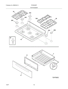 09 - Top / Drawer parts for Frigidaire Range FGF380MXFBB from AppliancePartsPros.com