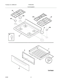 09 - Top / Drawer parts for Frigidaire Range FGF382HSB from AppliancePartsPros.com