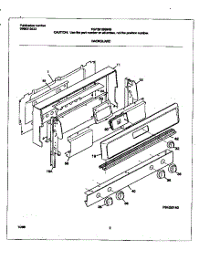 02 - Backguard parts for Frigidaire Range FGF351SGWB from AppliancePartsPros.com