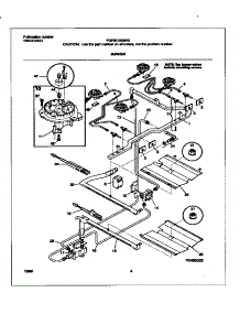 03 - Burner parts for Frigidaire Range FGF351SGWB from AppliancePartsPros.com