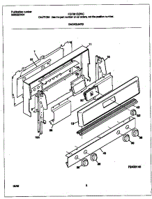 02 - Backguard parts for Frigidaire Range FGF351SGWC from AppliancePartsPros.com
