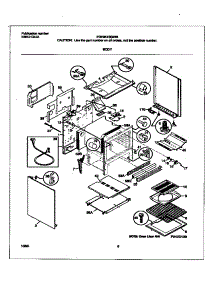 04 - Body parts for Frigidaire Range FGF351SGWB from AppliancePartsPros.com