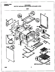 04 - Body parts for Frigidaire Range FGF351SGWC from AppliancePartsPros.com
