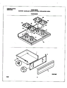 05 - Top / Drawer parts for Frigidaire Range FGF351SGWB from AppliancePartsPros.com