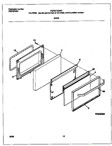 06 - Door parts for Frigidaire Range FGF351SGWC from AppliancePartsPros.com