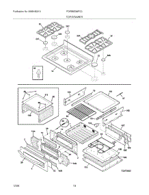 09 - Top / Drawer parts for Frigidaire Range FGFBMZ96FCC from AppliancePartsPros.com