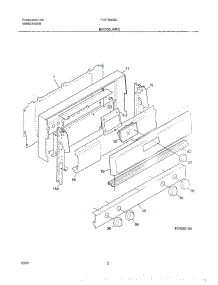 03 - Backguard parts for Frigidaire Range FGF354BGDF from AppliancePartsPros.com
