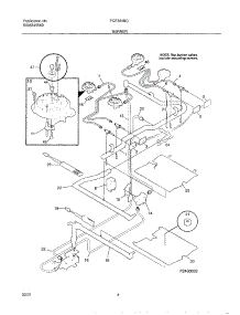 05 - Burner parts for Frigidaire Range FGF354BGDF from AppliancePartsPros.com