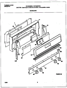02 - Backguard parts for Frigidaire Range FGF354BGWC from AppliancePartsPros.com