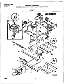 03 - Burner parts for Frigidaire Range FGF354BGWC from AppliancePartsPros.com