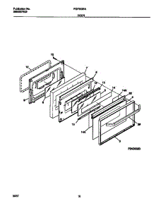 06 - Door parts for Frigidaire Range FGF353BAWG from AppliancePartsPros.com