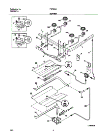 05 - Burner parts for Frigidaire Range FGF355AWA from AppliancePartsPros.com
