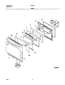 11 - Door parts for Frigidaire Range FGF355AWA from AppliancePartsPros.com