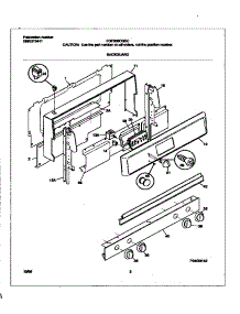 02 - Backguard parts for Frigidaire Range FGF358CGSC from AppliancePartsPros.com
