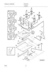 05 - Burner parts for Frigidaire Range FGF364KCG from AppliancePartsPros.com