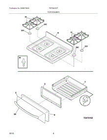 09 - Top / Drawer parts for Frigidaire Range FGF364KCF from AppliancePartsPros.com