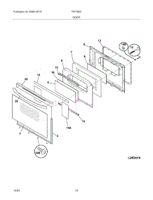 11 - Door parts for Frigidaire Range FGF355AUH from AppliancePartsPros.com