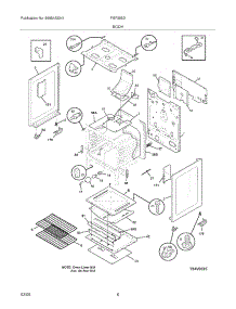 07 - Body parts for Frigidaire Range FGF355DUB from AppliancePartsPros.com