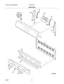 03 - Backguard parts for Frigidaire Range FGF348KCA from AppliancePartsPros.com