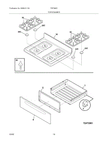 09 - Top / Drawer parts for Frigidaire Range FGF365DSC from AppliancePartsPros.com