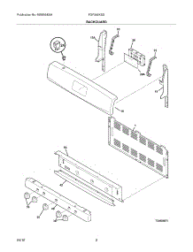 03 - Backguard parts for Frigidaire Range FGF348KSD from AppliancePartsPros.com