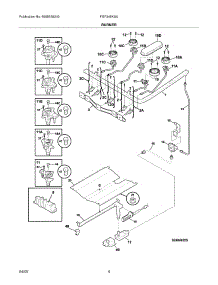 05 - Burner parts for Frigidaire Range FGF348KSA from AppliancePartsPros.com