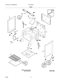 07 - Body parts for Frigidaire Range FGF348KSA from AppliancePartsPros.com