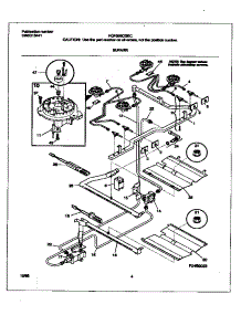 03 - Burner parts for Frigidaire Range FGF358CGSC from AppliancePartsPros.com