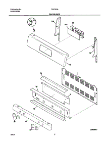 03 - Backguard parts for Frigidaire Range FGF365AQA from AppliancePartsPros.com