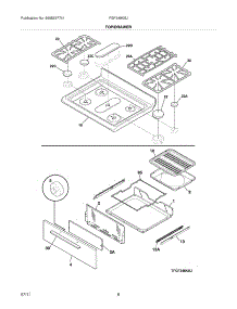 09 - Top / Drawer parts for Frigidaire Range FGF348KSJ from AppliancePartsPros.com