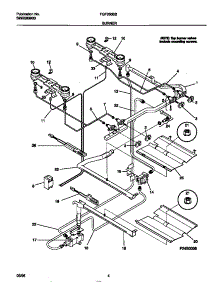 03 - Burner parts for Frigidaire Range FGF350BBWD from AppliancePartsPros.com