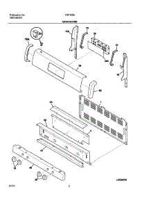 03 - Backguard parts for Frigidaire Range FGF355AUD from AppliancePartsPros.com