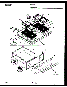 05 - Cooktop And Drawer Parts parts for Frigidaire Range FGF353CASA from AppliancePartsPros.com