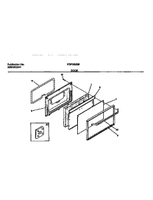 06 - Door parts for Frigidaire Range FGF352SBWA from AppliancePartsPros.com