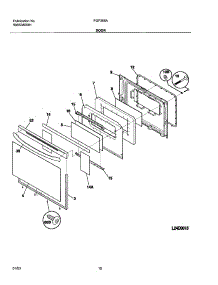 11 - Door parts for Frigidaire Range FGF355AUD from AppliancePartsPros.com
