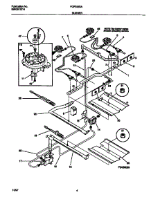 03 - Burner parts for Frigidaire Range FGF353BAWJ from AppliancePartsPros.com