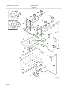 05 - Burner parts for Frigidaire Range FGF356MXAWD from AppliancePartsPros.com