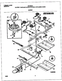 03 - Burner parts for Frigidaire Range FGF355CGSC from AppliancePartsPros.com