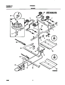 03 - Burner parts for Frigidaire Range FGF358CGSB from AppliancePartsPros.com
