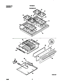 05 - Top / Drawer parts for Frigidaire Range FGF358CGSB from AppliancePartsPros.com