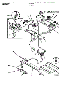 03 - Burner parts for Frigidaire Range FGF333BAWB from AppliancePartsPros.com