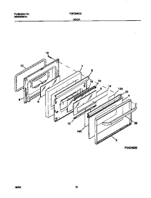06 - Door parts for Frigidaire Range FGF358CGSB from AppliancePartsPros.com