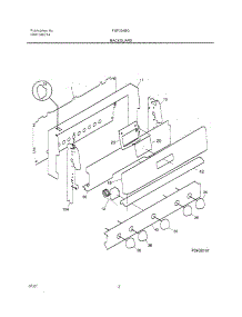 03 - Backguard parts for Frigidaire Range FGF334BGDJ from AppliancePartsPros.com