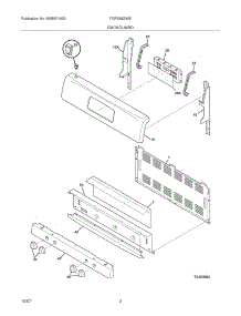 03 - Backguard parts for Frigidaire Range FGF355GWB from AppliancePartsPros.com