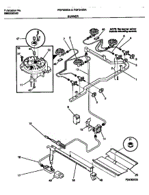 03 - Burner parts for Frigidaire Range FGF333SAWB from AppliancePartsPros.com