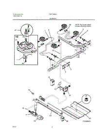 05 - Burner parts for Frigidaire Range FGF334BGDJ from AppliancePartsPros.com