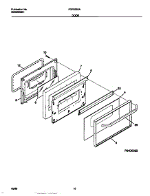 06 - Door parts for Frigidaire Range FGF333BAWE from AppliancePartsPros.com