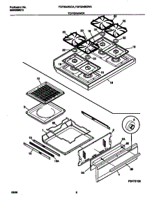 05 - Top / Drawer parts for Frigidaire Range FGF334BGWA from AppliancePartsPros.com