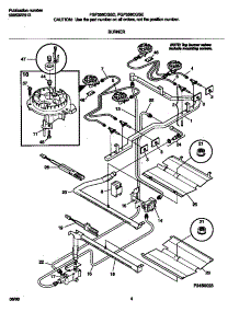 03 - Burner parts for Frigidaire Range FGF358CGSD from AppliancePartsPros.com