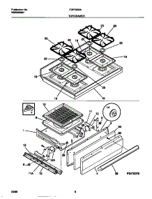 05 - Top / Drawer parts for Frigidaire Range FGF333BAWD from AppliancePartsPros.com